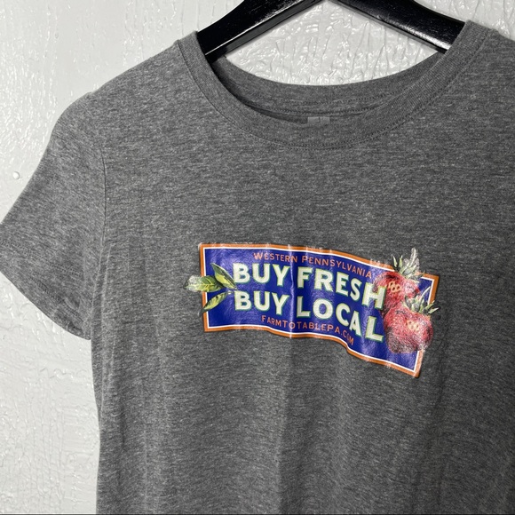 Retro Buy Fresh Buy Local Graphic T-Shirt - Picture 2 of 4